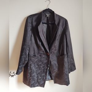 Single button lace pattern blazer